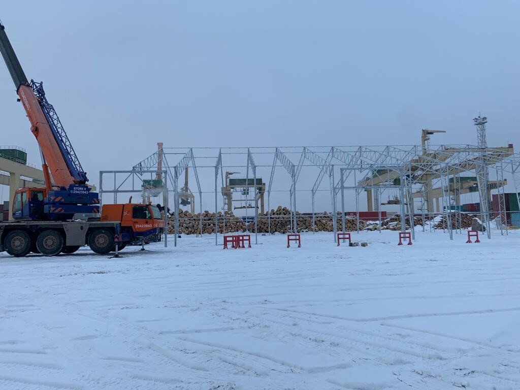 Construction of a new warehouse at Mariner's container terminal in Latvia